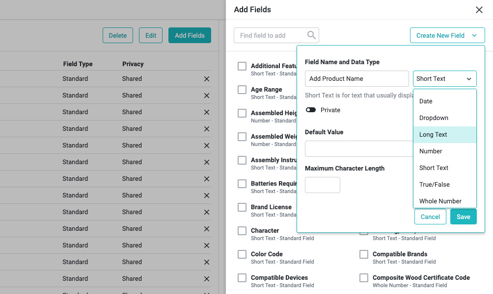 Surefront Catalog Management Define Your Team Views the Products